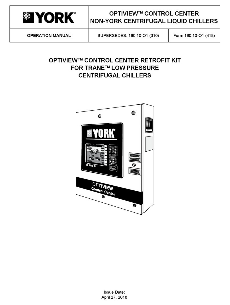 Johnson Controls YORK OPTIVIEW CONTROL CENTER User manual