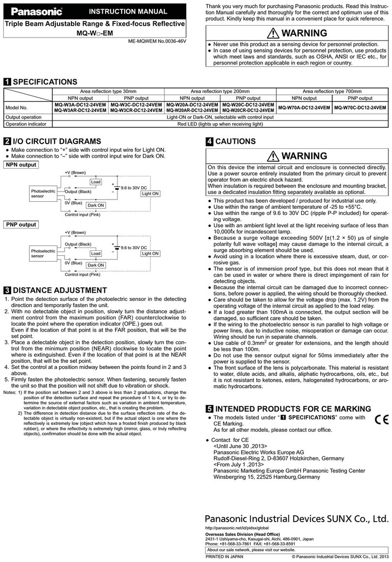 Panasonic MQ-W EM Series instruction manual