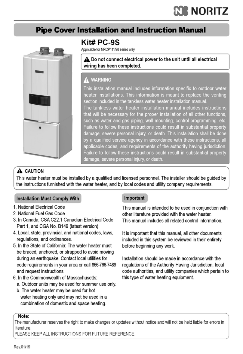 Noritz PC-9S Installation and instruction manual