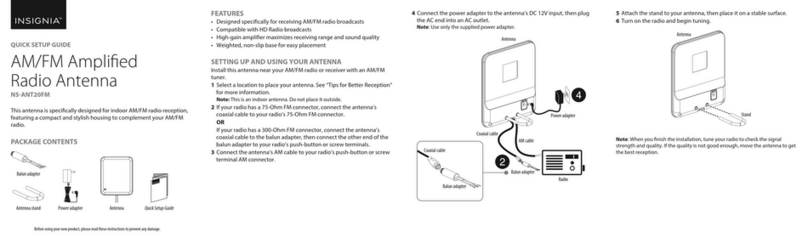Insignia NS-ANT20FM Quick setup guide