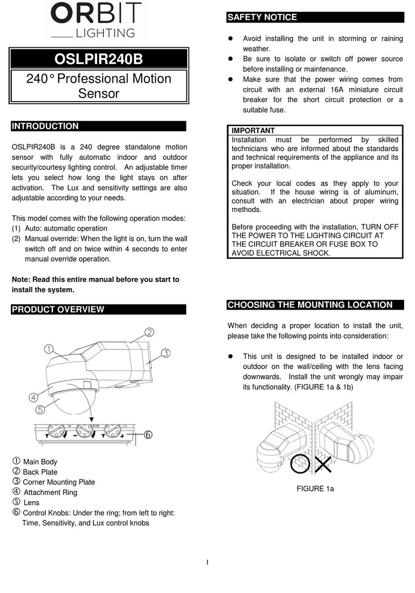 Orbit OSLPIR240B User manual