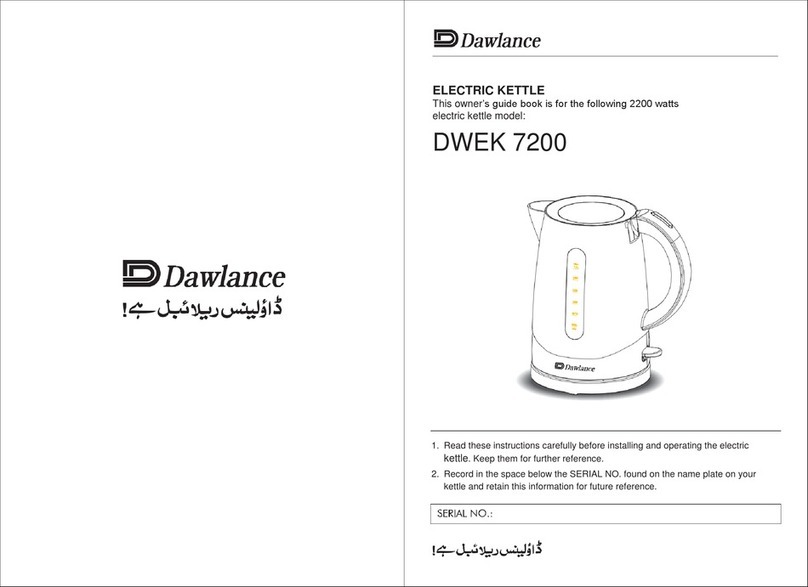 Dawlance DWEK 7200 Owner's guidebook