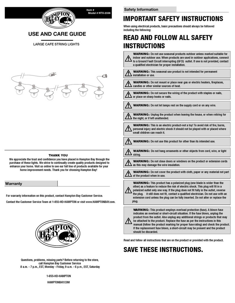 HAMPTON BAY NTX-2336 User manual HAMPTON BAY NTX-2336 User manual