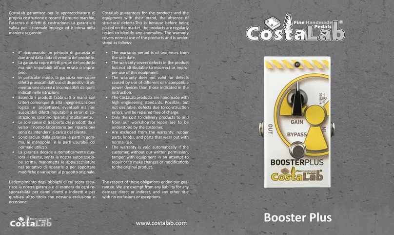 Costalab Booster Plus quick start guide