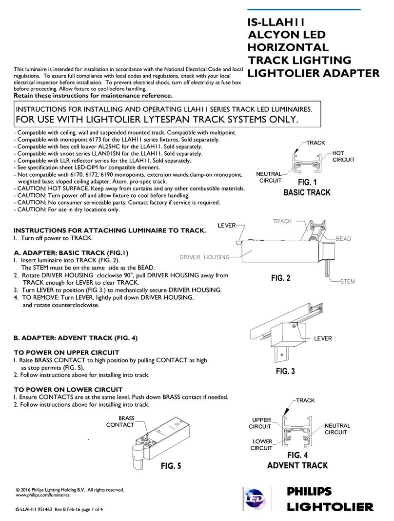 Philips LIGHTOLIER IS-LLAH11 User manual Philips LIGHTOLIER IS-LLAH11 User manual