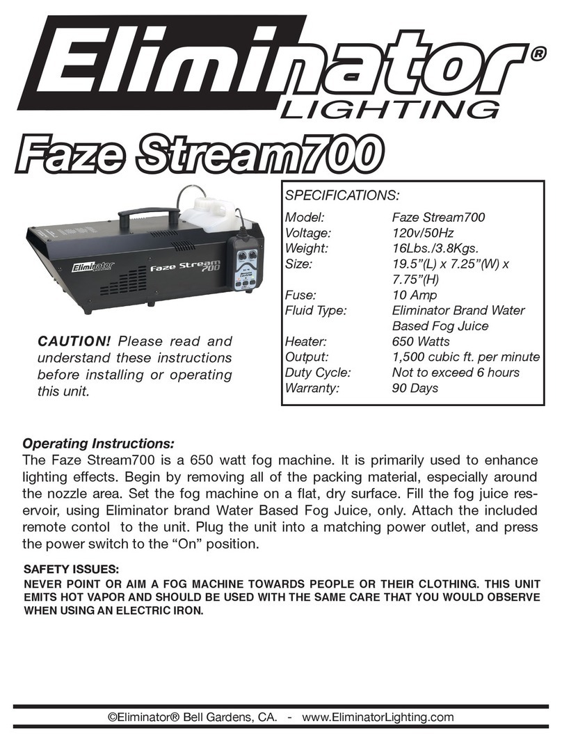 Eliminator Lighting Faze Stream700 quick start guide