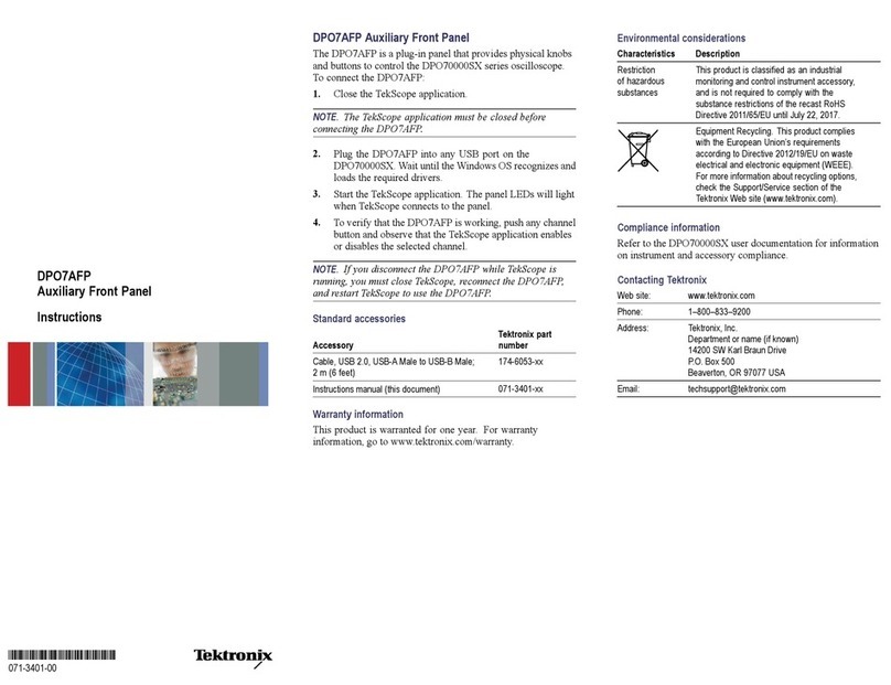 Tektronix DPO7AFP User manual