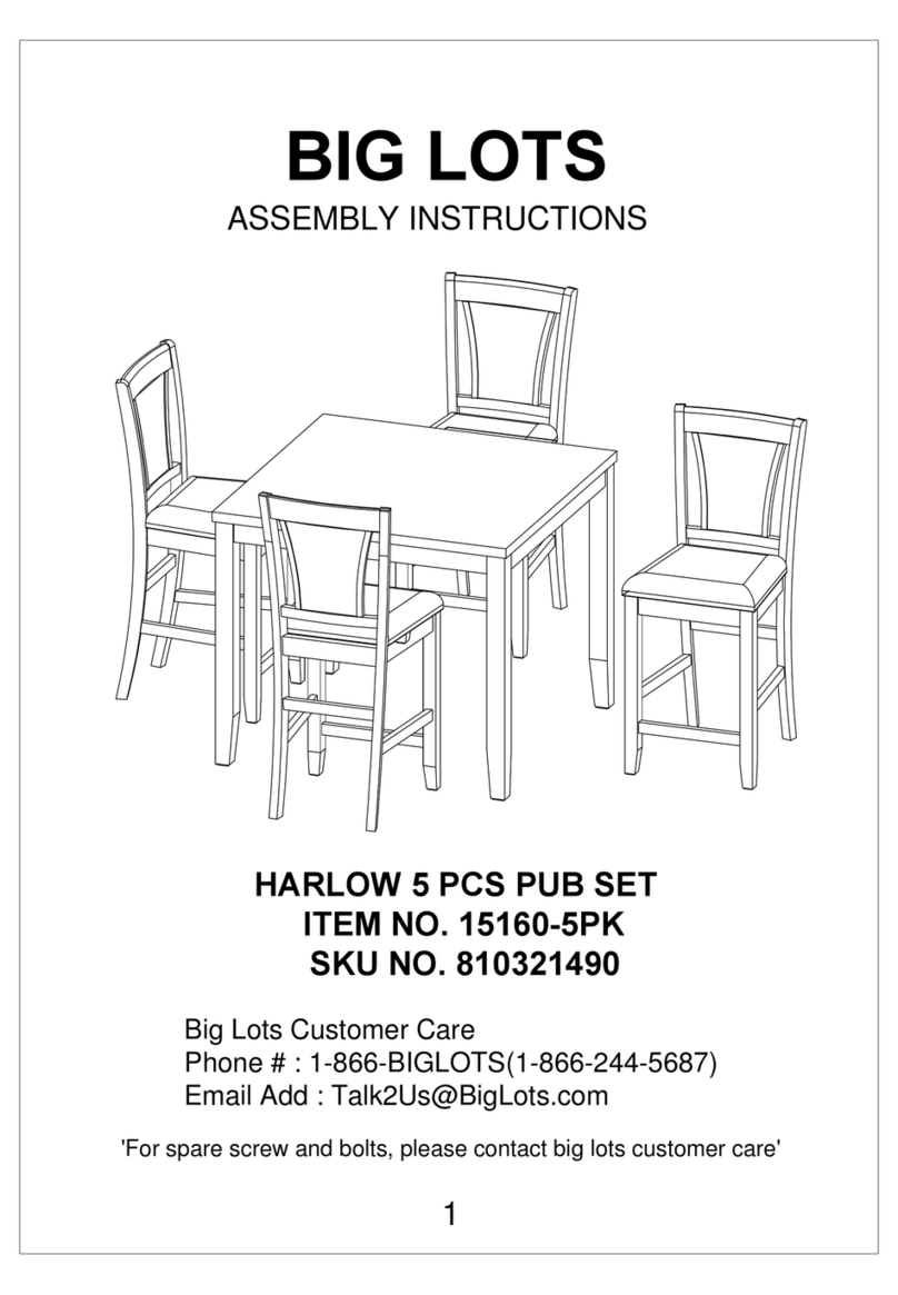 Big Lots HARLOW 15160-5PK Assembly instructions