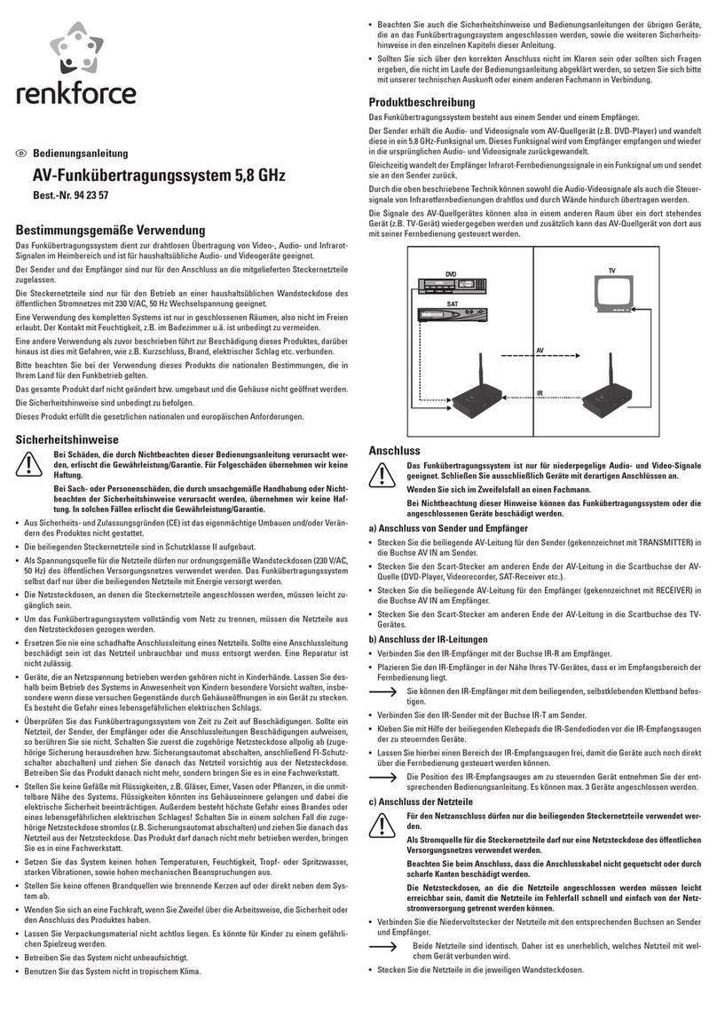 Renkforce 94 23 57 operating instructions