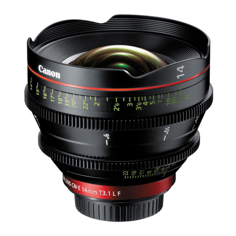 Canon CN-E14mm T3.1 L F Operation manual Canon CN-E14mm T3.1 L F Operation manual