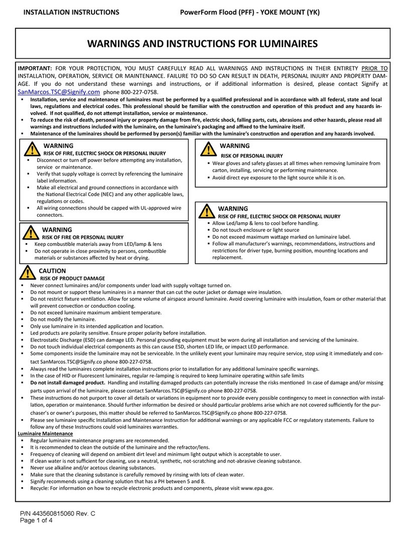 SIGNIFY Gardco PowerForm PFF Series User manual