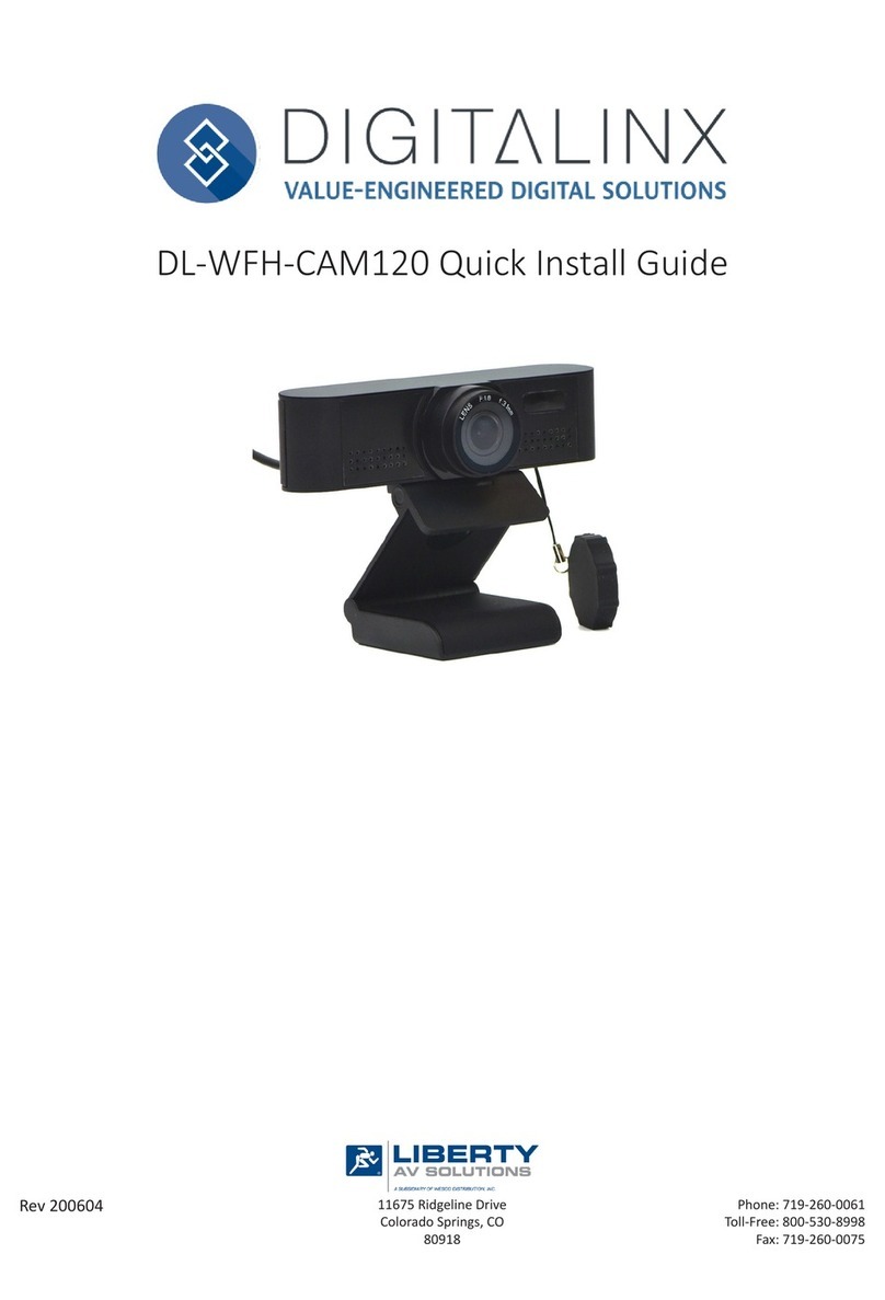 LIBERTY AV SOLUTIONS DigitaLinx DL-WFH-CAM120 Quick install guide