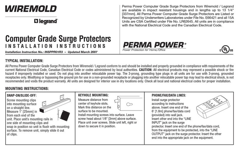 LEGRAND Wiremold Perma Power M6BZ-15 installation instructions LEGRAND Wiremold Perma Power M6BZ-15 installation instructions