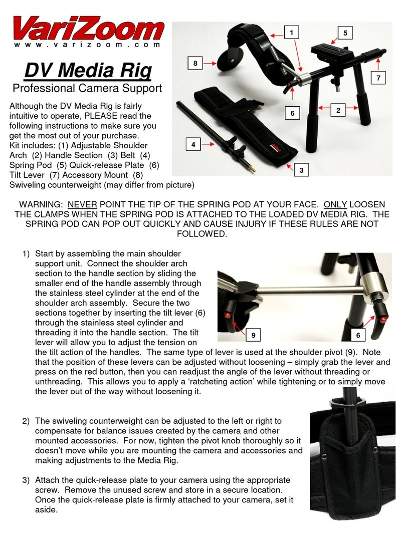 VARIZOOM DV Media Rig quick start guide