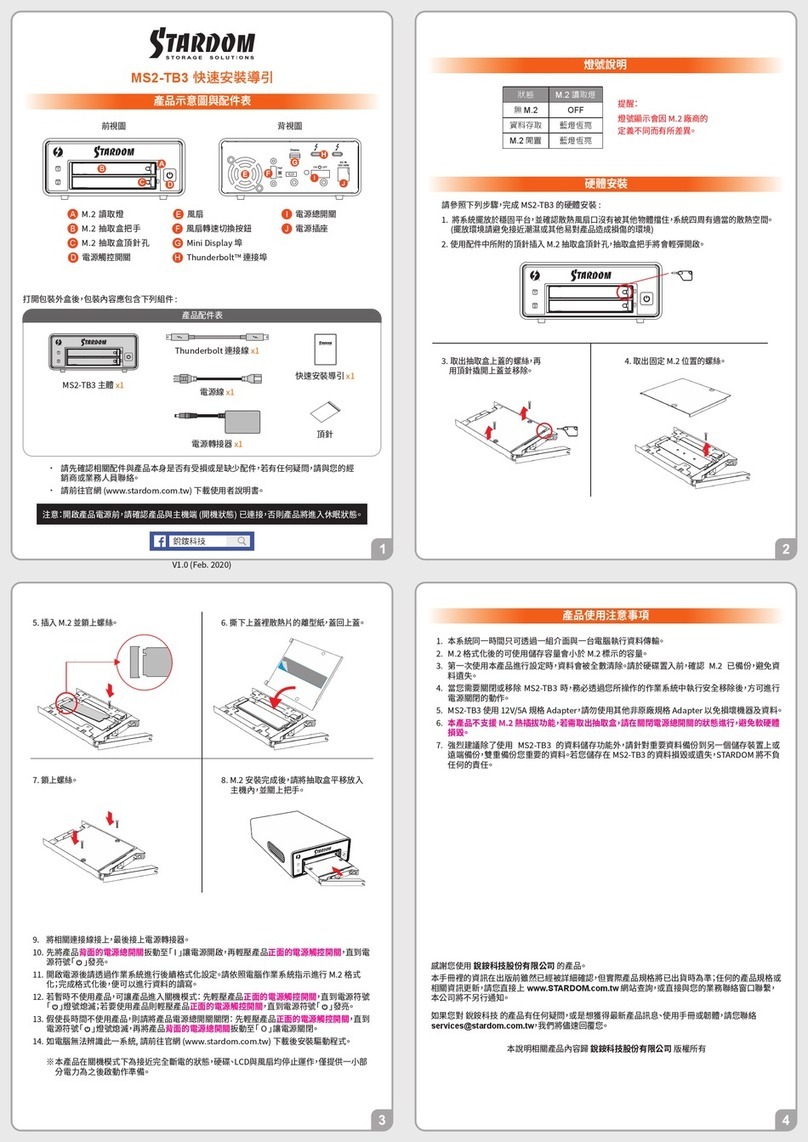 Stardom SOHOTANK MS2-TB3 User manual Stardom SOHOTANK MS2-TB3 User manual