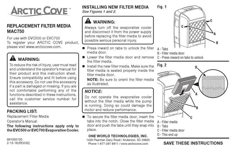 Arctic Cove MAC750 manual