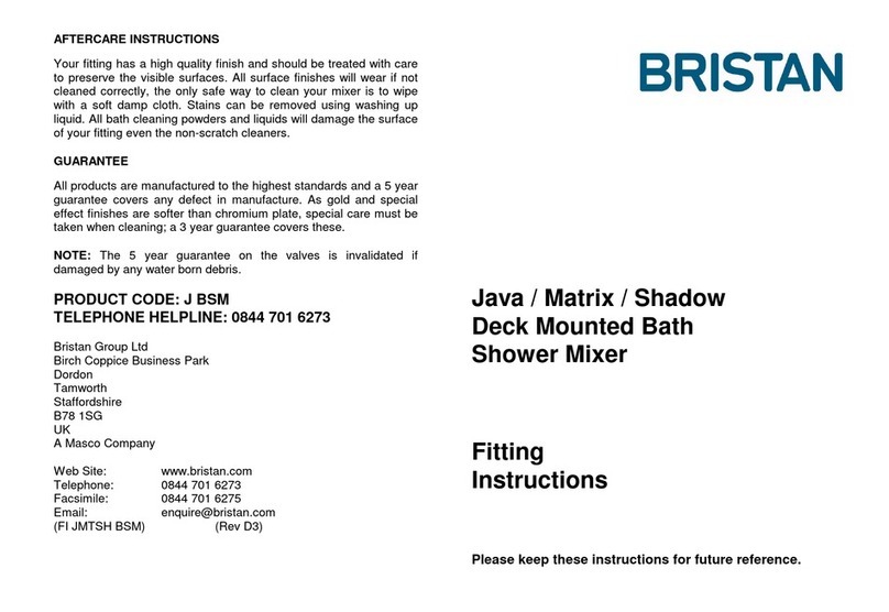 Bristan JAVA J BSM E8 C Fitting instructions Bristan JAVA J BSM E8 C Fitting instructions