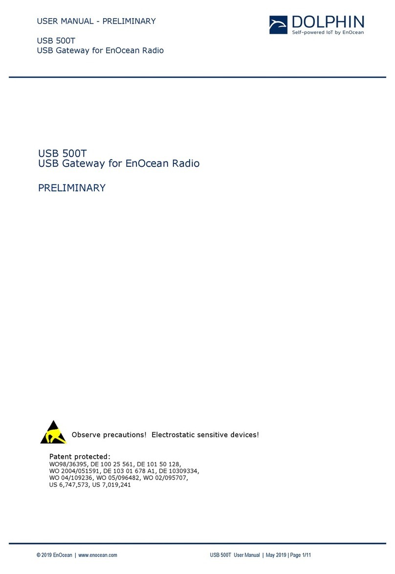 EnOcean Dolphin USB 500T Preliminary user's manual