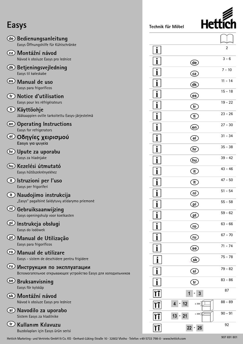 Hettich Easys 200 User manual