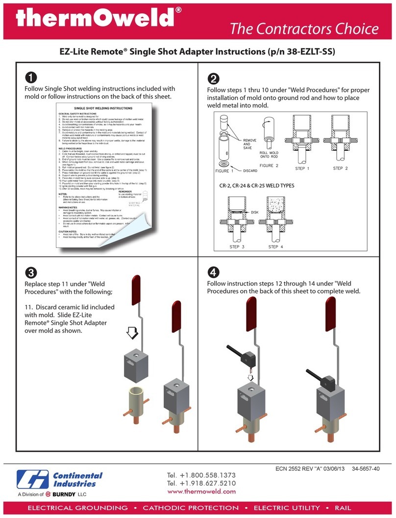 Burndy Continental Industries ThermOweld EZ-Lite Remote... instructions Burndy Continental Industries ThermOweld EZ-Lite Remote... instructions