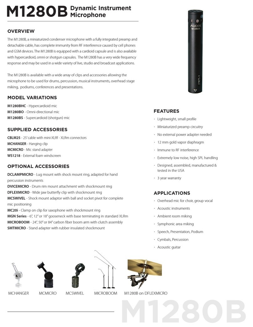Audix M1280B User manual