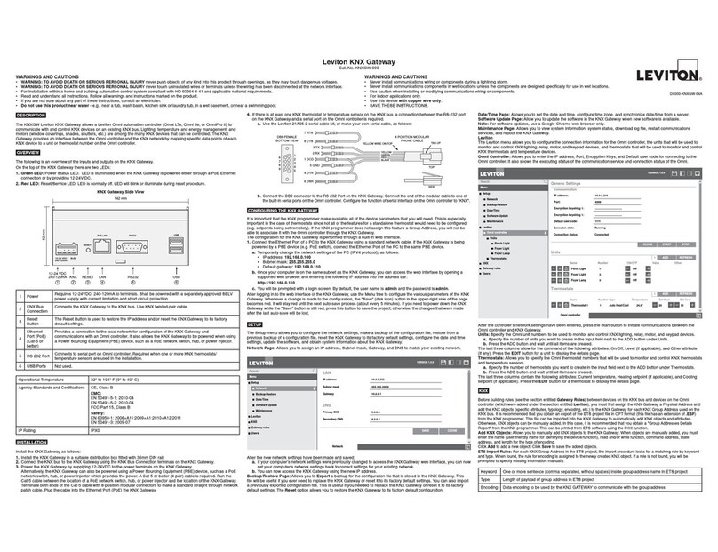 Leviton KNXGW-000 manual