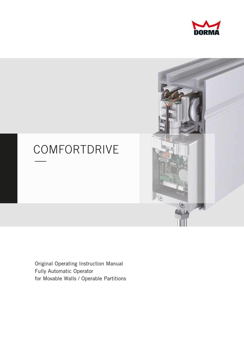 Dorma COMFORTDRIVE Moveo Original Operating Instruction Manual Dorma COMFORTDRIVE Moveo Original Operating Instruction Manual