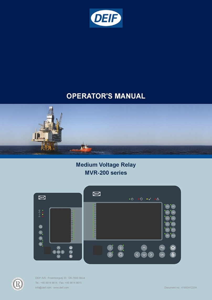 Deif MVR-200 Series Operator's manual