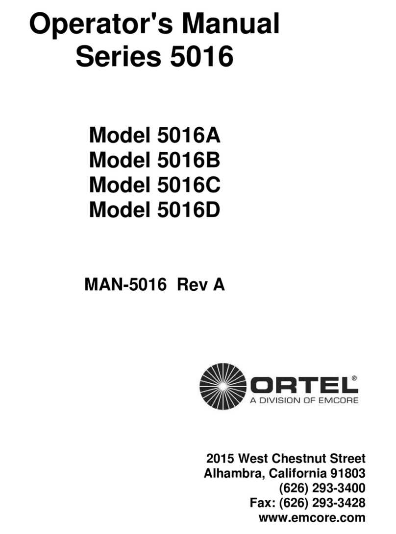 Emcore ORTEL 5016 Series Operator's manual