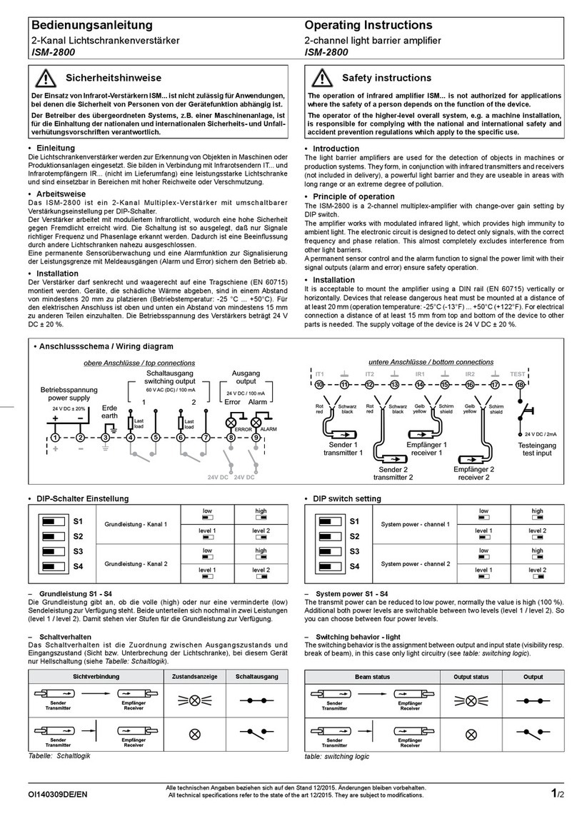 Pantron ISM-2800 operating instructions