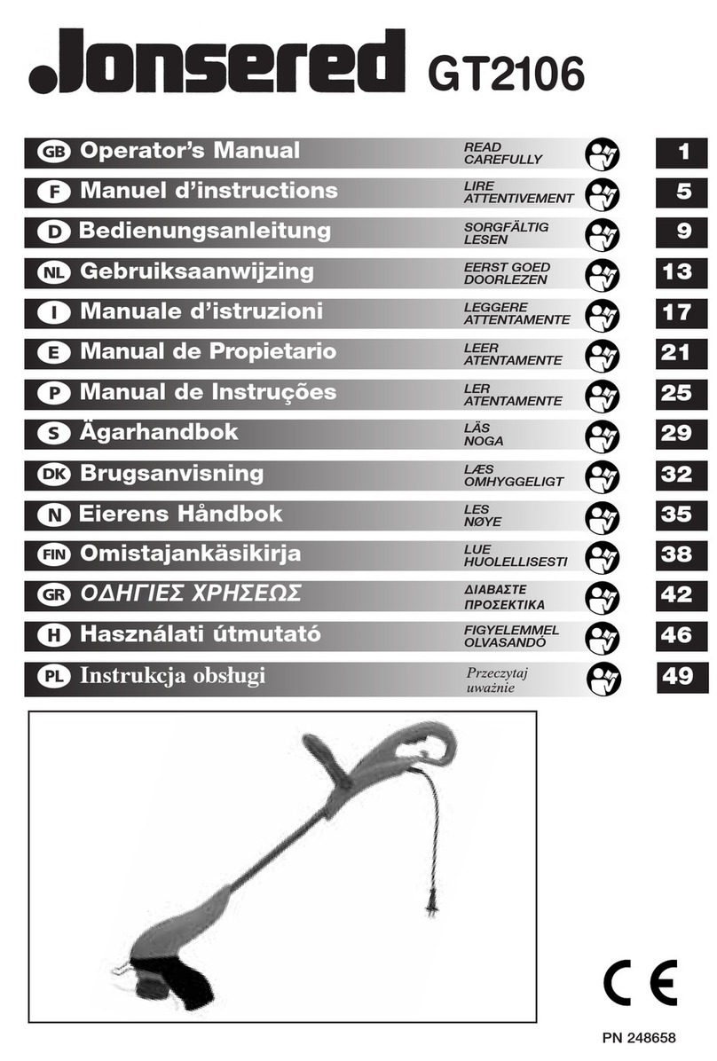 Jonsered GT2106 Operator's manual