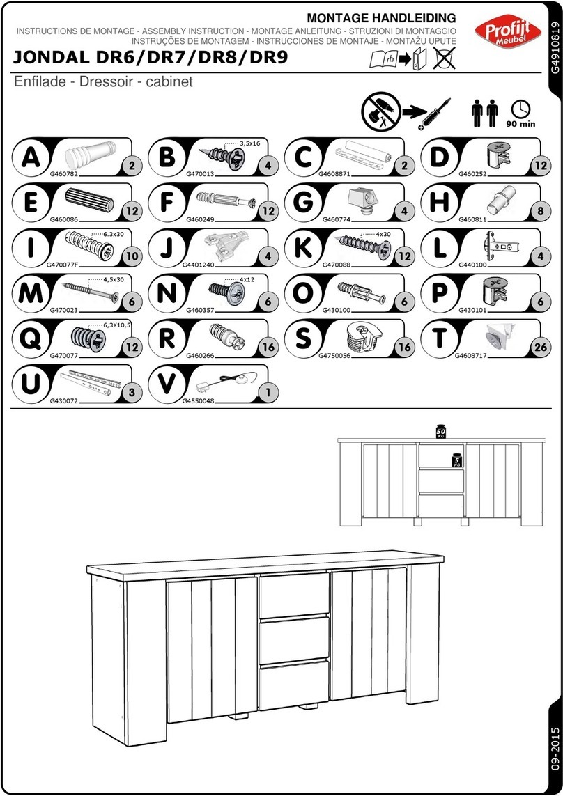 Profijt Meubel JONDAL DR6 Assembly instruction