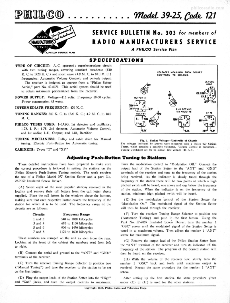 Philco 39-25 Reference manual