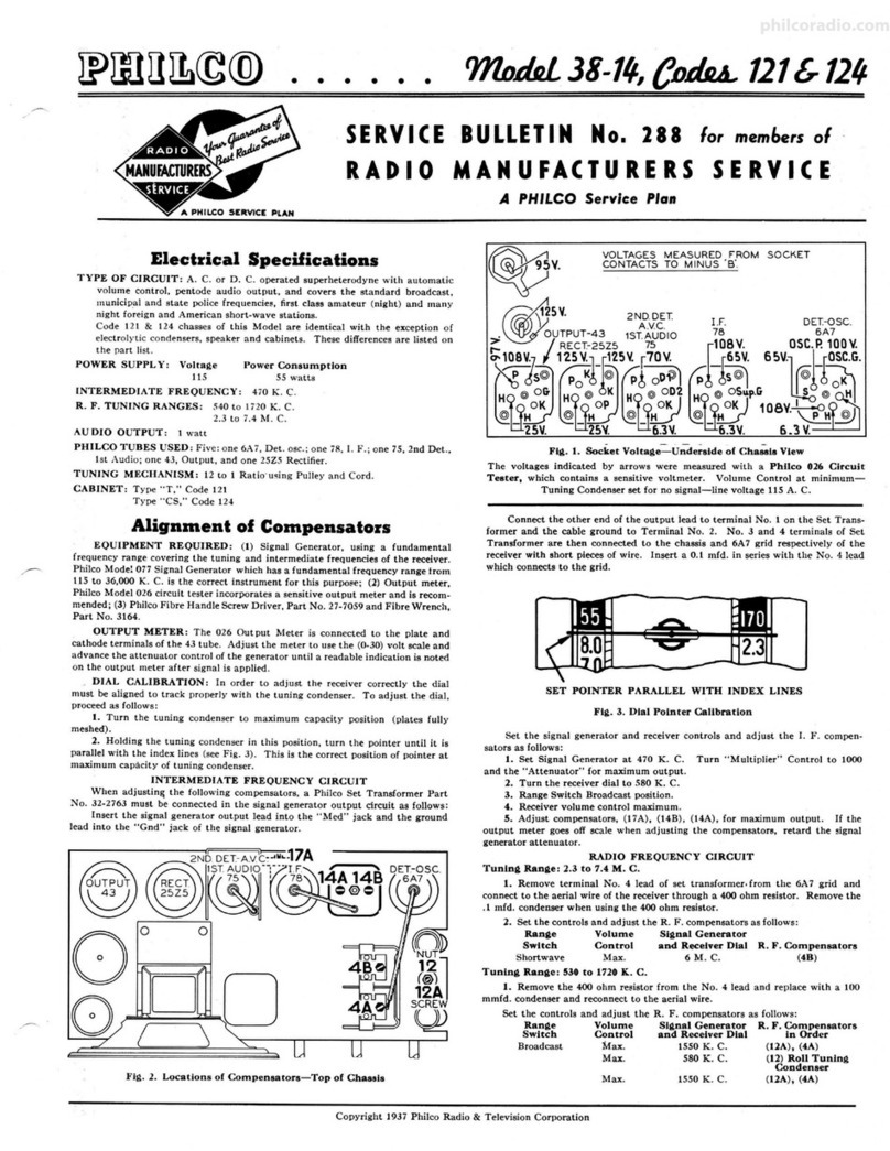 Philco 38-14 Reference manual