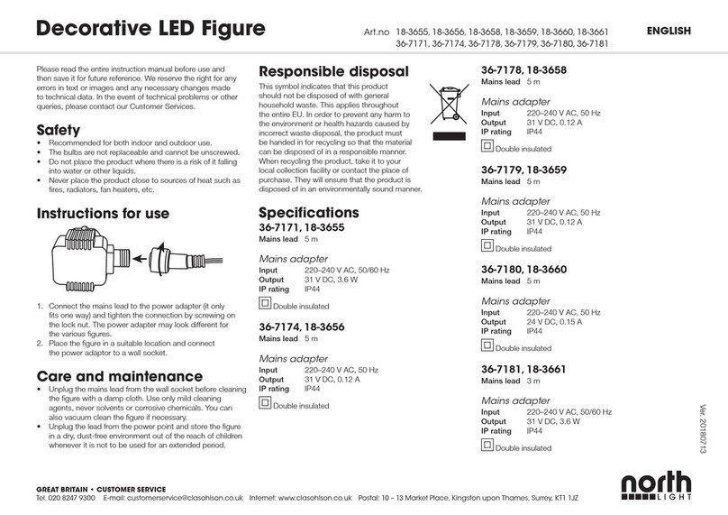 North Light 18-3655 User manual