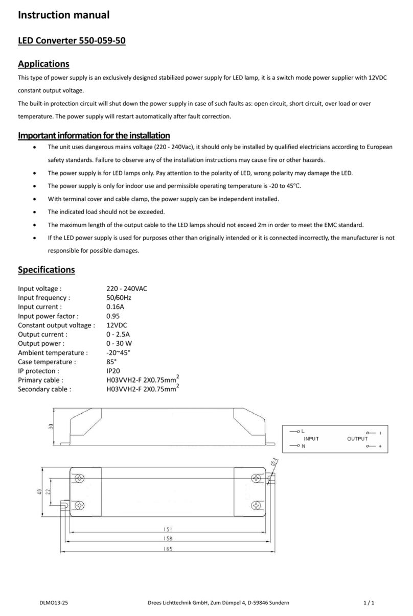 DREES Lichttechnik 550-059-50 instruction manual