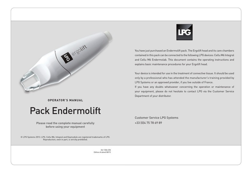 LPG Pack Endermolift User manual