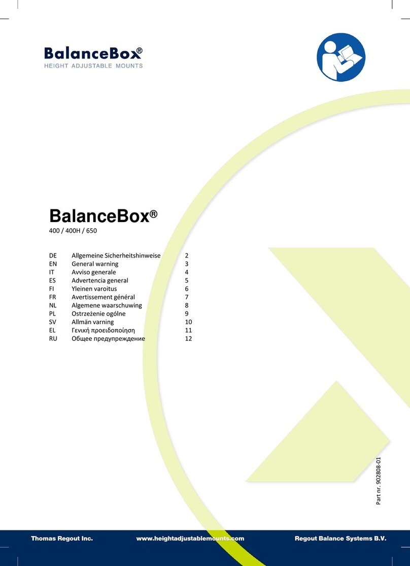 Thomas Regout BalanceBox 400 manual