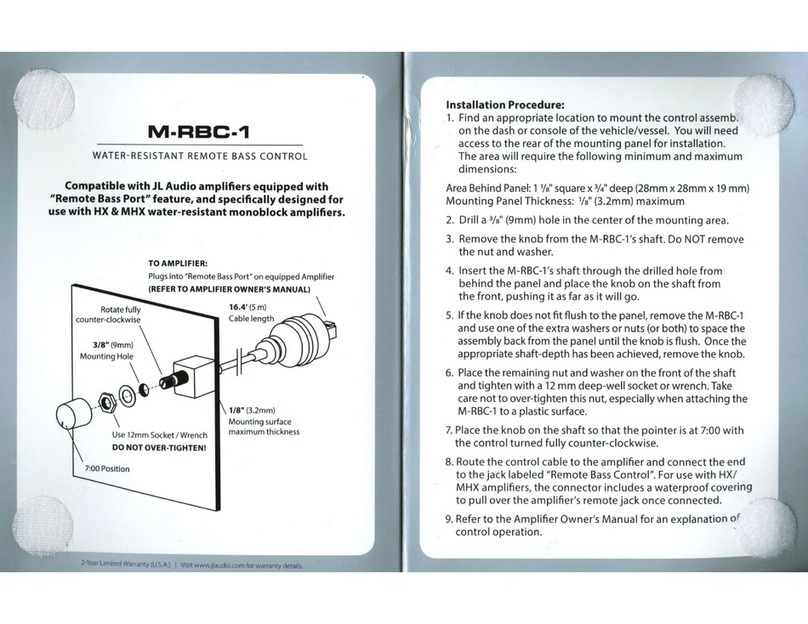 JL Audio M-RBC-1 manual