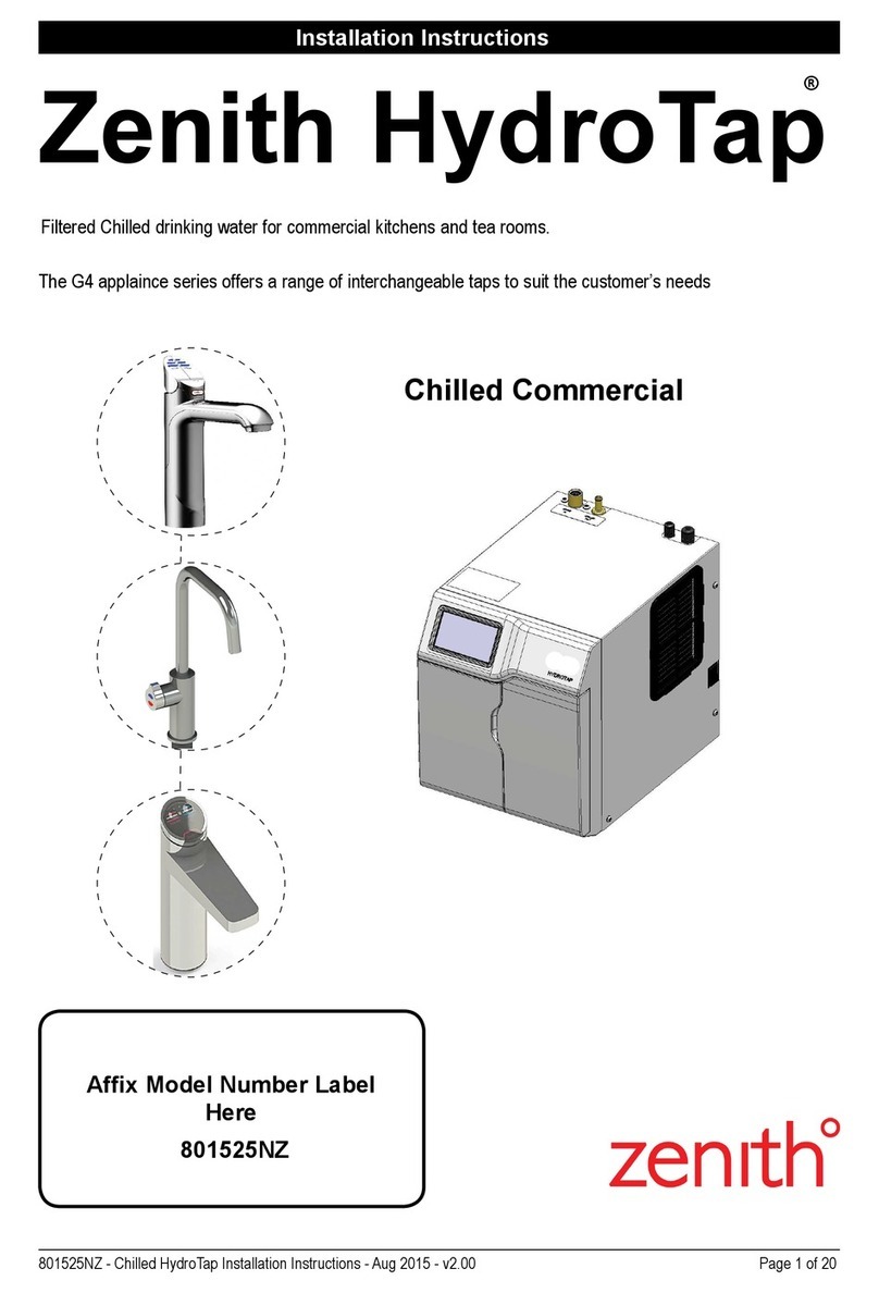 Zenith HydroTap G4 Celsius C125 installation instructions