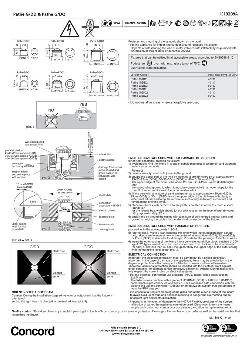 CONCORD Pathe G/DD Series quick start guide
