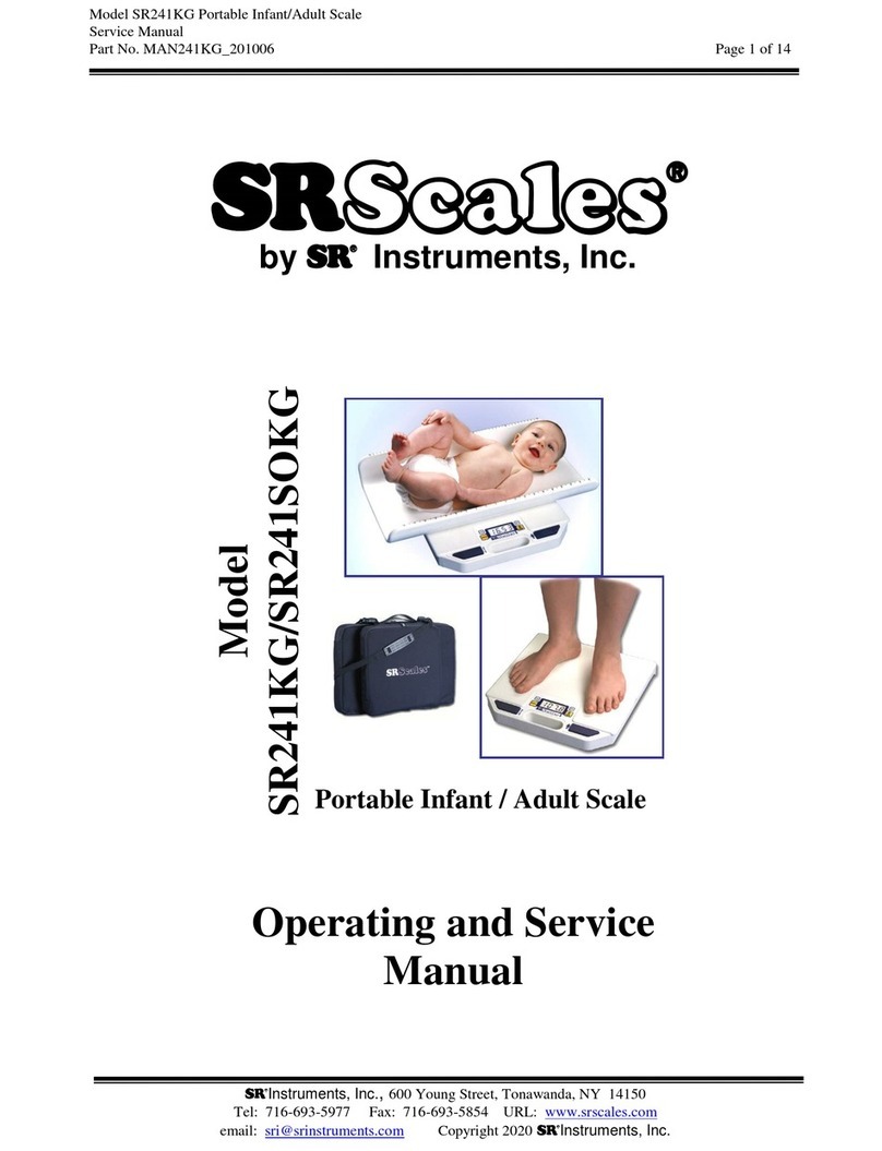 SR Instruments SR Scales SR241KG Service manual