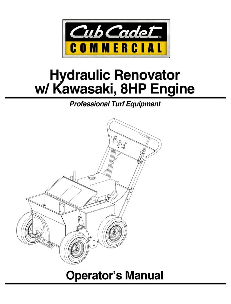 Cub Cadet Commercial Hydraulic Renovator User manual