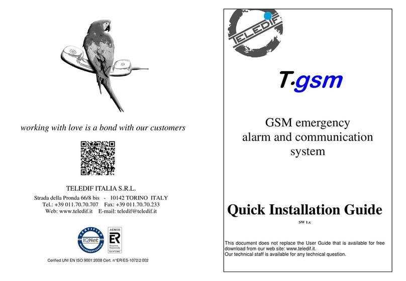 Teledif T-gsm User manual
