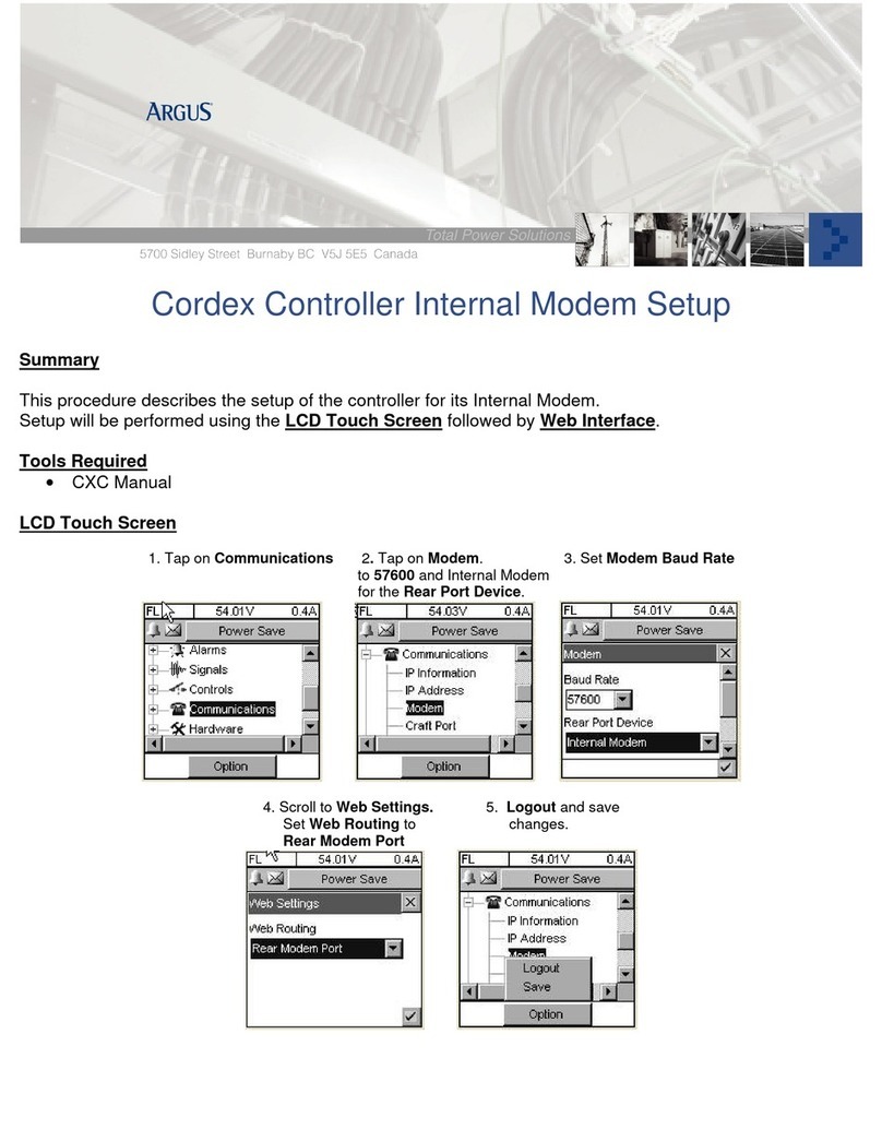 Argus Cordex CXC Setup