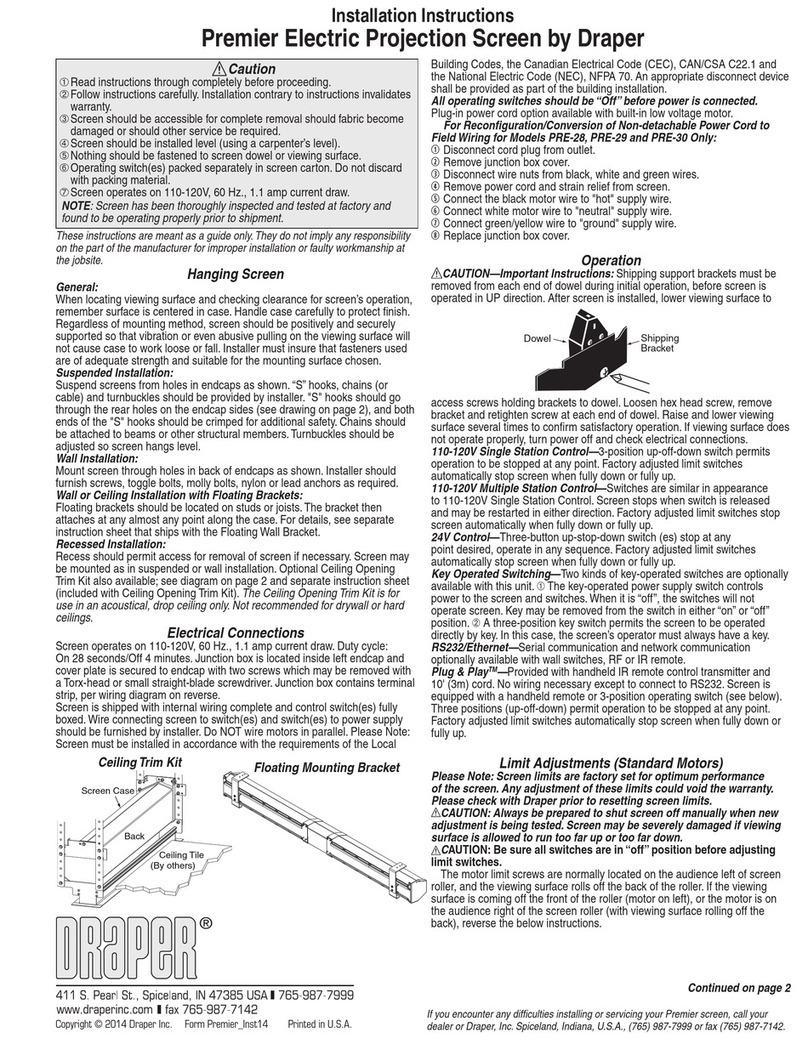 Draper Premier PRE-28 User manual