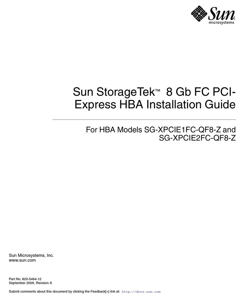 Sun Microsystems StorageTek SG-XPCIE1FC-QF8-Z installation guide