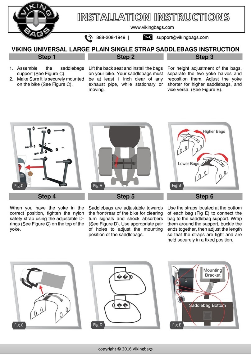 VIKING BAGS UNIVERSAL LARGE PLAIN SINGLE STRAP... installation instructions