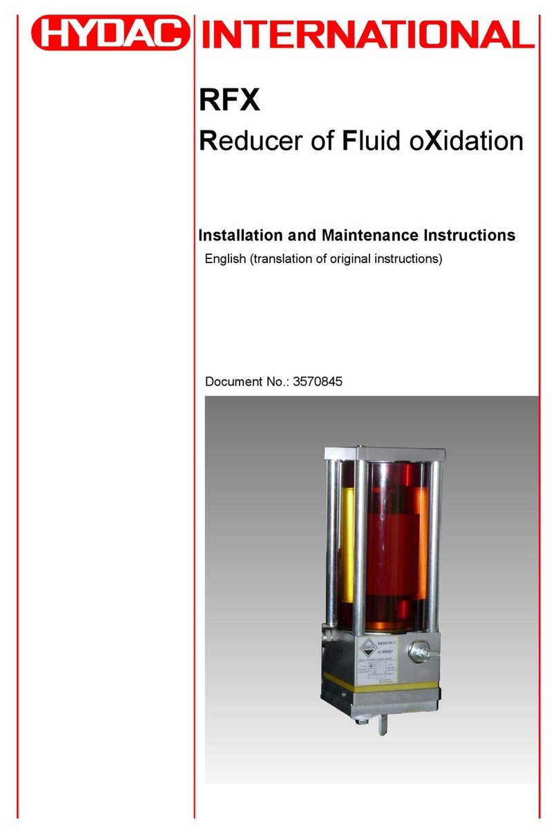 Hydac RFX Installation and maintenance instructions Hydac RFX Installation and maintenance instructions