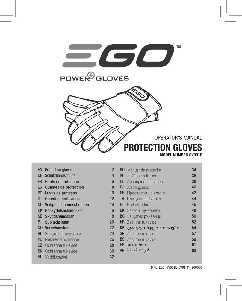 EGO GV001E Operator's manual